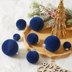 Velvet Christmas Ornaments Set 38Pcs Flocked Shatterproof Christmas Ornaments for Christmas Tree Decorations Xmas Decorative Hanging Christmas Ball Ornaments for Holiday Home Decor - Image 5