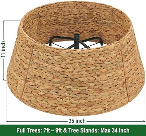 CENBOSS Rattan Christmas Tree Collar, Natural, 35 inch - Image 2
