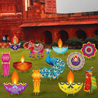 Amyhill 12 Pcs Diwali Yard Signs with Stakes, Indian Lights Festival Lawn - Image 3