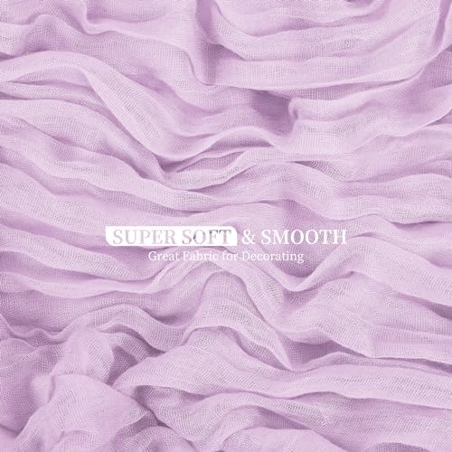 20 Pack Lavender Cheesecloth Table Runner 120 Inch 10FT Rustic Boho Gauze Cheese Cloth Table Runner for Wedding Party Baby Shower Thanksgiving Christmas Decoration - Image 2