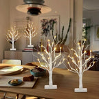 Vanthylit 4 Pcs Lighted Birch Tree Battery Powered Tabletop Tree Decorations for Home Fireplace Party Christmas Decorations (22 Inch) - Image 3