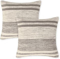 · REDEARTH · Boho Tufted Textured Handwoven Throw Pillow Cases - Taupe by REDEARTH