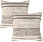 · REDEARTH · Boho Tufted Textured Handwoven Throw Pillow Cases - Taupe by REDEARTH