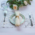 Snowkingdom Silver Table Runner, Sequin Glitter Foil Metallic Mesh Runner Roll 11 Inch x 49 Feet, Silver Table Decorations Centrepiece for Wedding Birthday Party Christmas Baby Shower - Image 5