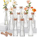 Set of 18 Clear Glass Bud Vases for Centerpiece, Assorted by Unknown
