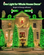 St Patricks Day Decorations 355 FT 900 LED Green Lights, Extra Long Outdoor String Lights Waterproof, Timer & Memory, 8 Modes Dimmable Plug in Fairy for Outside Tree Patrick's Day Decor - Image 5