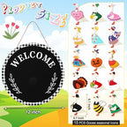 16 Pcs Interchangeable Helloween Welcome Sign, 12 Inch,Black - Image 2