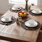 Threehoney Paper Braided Round Placemats, Set of 24, Black, 13 in - Image 5