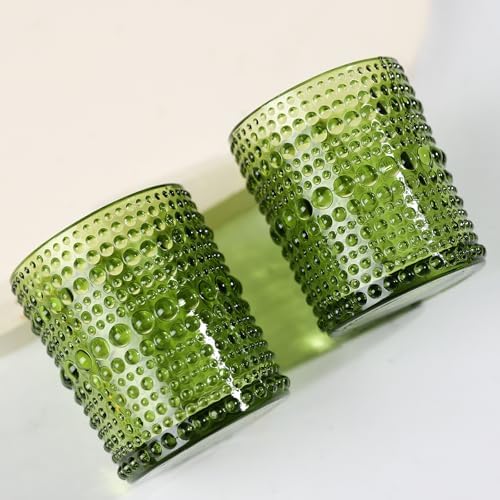 48pcs Votive Candle Holders, Green Glass DIY Wax Filling Tealight Candle Holders, Tea Light Candles Holder for Wedding Table Decoration - Image 5