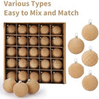Garvee 25Pcs Flocked Christmas Ball Ornaments Set - Vintage Velvet Texture, Multi-Functional Holiday Decor - Image 4