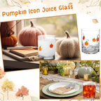 Skylety 2 Pcs Pumpkin Icon Juice Glasses Fall Halloween Drinking Cups - Image 5
