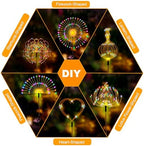 Solar Fireworks Lights Outdoor Garden 150 LEDs 8 Pack Multicolor - Image 4