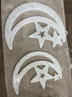 Crescent Moon and Star Light up Decor Medium or Large - Ramadan Festival Hanging Lighted Decorations for Home Decorations Eid Al-Fitr Wall Beautiful Moon Lightning (Both) - Image 2