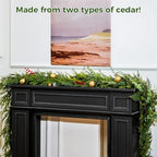 6 Ft Christmas Cedar Garland, Real Touch Pine Garlands, Artificial Realistic Faux Greenery Garland for Xmas Home Fireplace Wall Indoor Outdoor Christmas Decorations (Eriksson Cypress, 6 FT) - Image 4