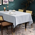 BALCONY & FALCON Rectangle Table Cloth Waterproof Silver 91"x156" - Image 2