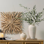 Ceramic Large Vase, Flower Vase Tall Rustic Farmhouse Decorative Vase Floral Pottery Vases for Home Decor Table Living Room Entryway Mantel Bedroom Bathroom Kitchen - 12" W - Image 5