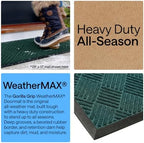 GORILLA GRIP WeatherMAX Door Mat, Indoor Outdoor Use, 35x23, Green Diamond - Image 3