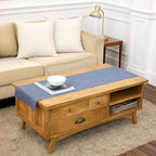 Solino Home 100% Pure Linen Table Runner Chambray Indigo, Athena 14 x 48 in by SolinoHome