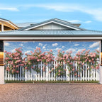 6 * 13FT Summer Rose Garage Door Cover Decorations Rose Garage Door Banner for Outdoor Indoor Summer Party Photography Backdrop - Image 4