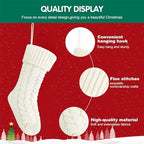 Fesciory 18 Inch Christmas Stockings, 10 Pack Large Cable Knit Xmas Decor - Image 6
