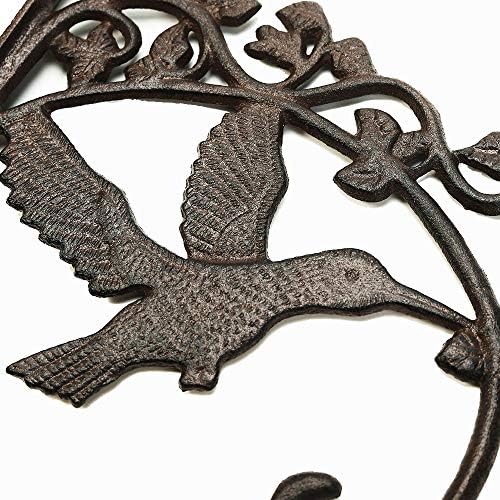 Sungmor Cast Iron Plant Hanger Wall Hooks - Hummingbird & 10.4 inch & 2PC - Image 3