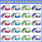 MTLEE 20 Pcs Ramadan Mubarak Scented Candles Bulk, 1 oz Eid Wax Candles, Muslim Islam Meditation Decor, Islamic Ramadan Gifts for Family Home Eid Celebration Party Favor, Assorted Scents(Multicolor) - Image 2