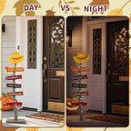 Lighted Wood Hello Fall Porch Sign,Fall Welcome Porch Decor,Autumn Maple Pumpkin Truck Sweater Weather Standing Wooden Signs for Harvest Thanksgiving Decor - Image 6