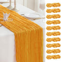 Sioloc Yellow Cheesecloth Table Runner Fall Autumn Decor for Home 10ft Table Cloth for Wedding Birthday Party Halloween Thanksgiving Decorations by HEALTHYCOMFORTLIFE