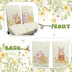 Easter Chair Covers Set of 6 Floral Bunny Chair Back Covers Easter Dining Chair Covers for Party Kitchen Decorations - Image 6