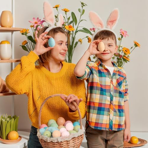 24/16/36 Pcs Easter Speckled Eggs, 2.4" Multi Colors Plastic Eggs for Easter Decorations, Pastel Easter Decor,Bowl & Vase Filler, Easter Basket Filler and Spring Table DIY Decor - Image 6