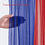 10x10ft Royal Blue Red Tulle Backdrop Curtain with Lights String for Parites, Sheer Backdrop Curtains for Wedding Baby Shower Birthday Party Photo Shoot Decorations - Image 6