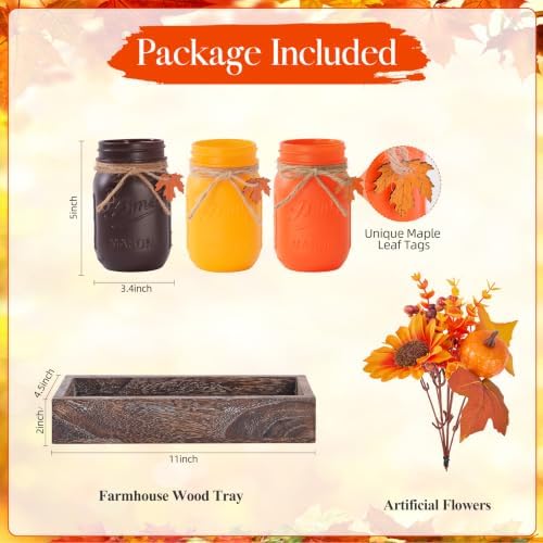 Fall Thanksgiving Table Decor, Farmhouse Centerpieces for Tables - Image 2