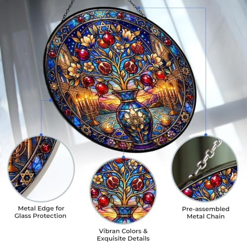 Hanukkah Menorah Home Decor Wall 9.8" - Image 2