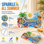 ARTopet 12Pcs Seasonal Holiday Diamond Art Hanging Pendant Kits for Adults Beginners Welcome Sign Wall Garden Home Decor Christmas Halloween DIY Craft Ornaments - Image 3
