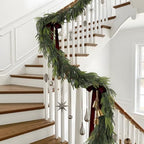 N&T NIETING 15FT Christmas Norfolk Pine Garland Real Touch Pine Artificial Garlands Faux Greenery Garland Winter Christmas Garland for Table Mantle Fireplace Indoor Outdoor Xmas Decorations (1 Pcs) - Image 6