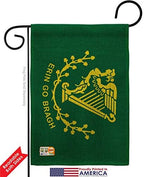 Erin go Bragh Garden Flag Set Wall Hanger Regional Nation International World Country Particular Area Small Decorative Gift Yard House Banner Double-Sided Made In USA 13 X 18.5 - Image 2
