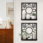 Candle Wall Sconce, Retro Wall Hanging, Farmhouse Wall Art for Living Room Bedroom Bathroom (2 Pack 11.8 x 13 in) by Sokurdeg