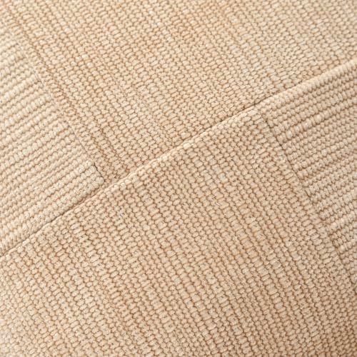 Foindtower Set of 2 Decorative Patchwork Chenille Throw Pillow Covers Textured Neutral Vintage Cushion Covers Modern Boho Accent Home Decor for Sofa Chair Couch Bedroom Living Room,22×22 Inch,Camel - Image 2