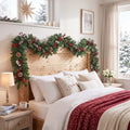 Xmas Headboard Pine Cones Garland Decorations, 5.9ft by Wavyknot