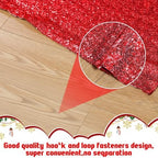 Libima 96 Inch Red Large Christmas Tree Skirt Oversized Sequin Xmas Glittery Round Gorgeous Ornaments Skirts for New Years Holiday Party - Image 4