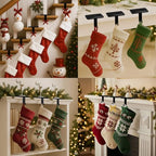 Black Metal Stocking Holders for Mantel, Set of 6 – Heavy Duty Christmas Mantle Hooks with Non-Slip Pads, Perfect for Holiday Decorations on Fireplace, TV Stand & Staircase - Image 6