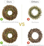Fall Home Decor 26'' Large Artificial Fall Boxwood Wreaths for Front Door - Image 5
