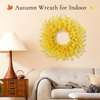 26 in Fall Wreath for Front Door, Autumn Thanksgiving Decor(Bright Yellow) - Image 6