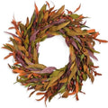 Olive Wreath for Front Door 26 inch, Greenery All Season Wreath with Olive Leaf Fruit, Home Decoration for Outdoor Living Room Indoor Wall and Outside by HomeKaren