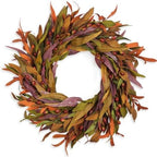 Olive Wreath for Front Door 26 inch, Greenery All Season Wreath with Olive Leaf Fruit, Home Decoration for Outdoor Living Room Indoor Wall and Outside by HomeKaren