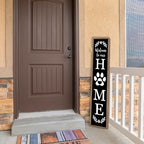 Welcome To Our Home Standing Sign 45"X9" Wood Black - Image 5