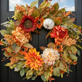24 Inch Fall Wreaths for Front Door Outside Autumn Wreath with Peony by wreathqueen