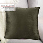 Nestl Throw Pillow Covers, Cozy Velvet Decorative Khaki Pillow Covers 20 x 20 Inches, Soft Solid Couch Pillow Covers for Sofa, Bed and Car, Set of 2 - Image 4