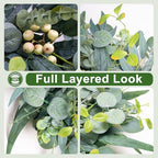 WREATHOME 26'' Large Eucalyptus Wreath for Front Door All Season - Image 2