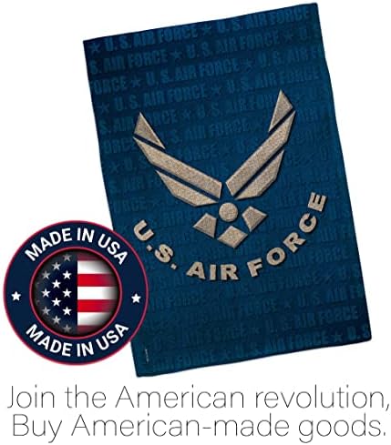 US Air Force Burlap Garden Flag - Set Wall Holder Armed Forces USAF United State American Military Veteran Retire Official - House Decoration Banner Small Yard Gift Double-Sided Imported 13 X 18.5 - Image 5
